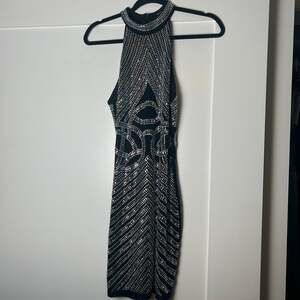 Banjul Beaded Halter Neck Woven Maxi Dress